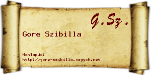 Gore Szibilla névjegykártya